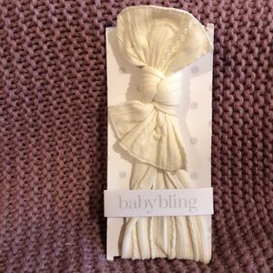Baby Bling Ivory Bow Headband